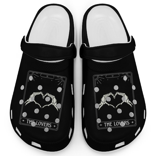 The Lovers Tarot Card Got Skeleton Skull Halloween Clogs