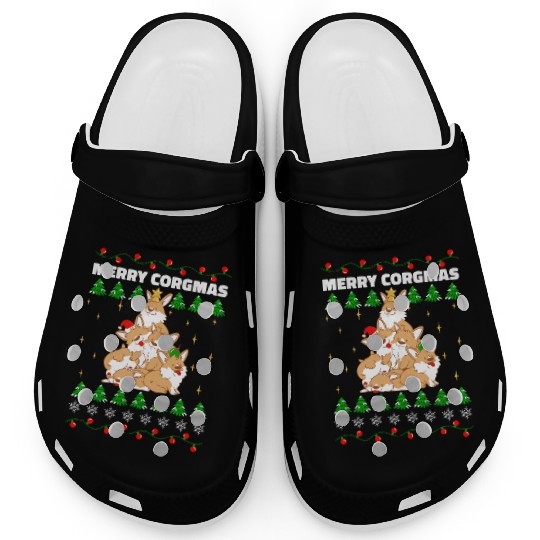 Corgi Dog Christmas Tree Animals Lover Xmas Clogs