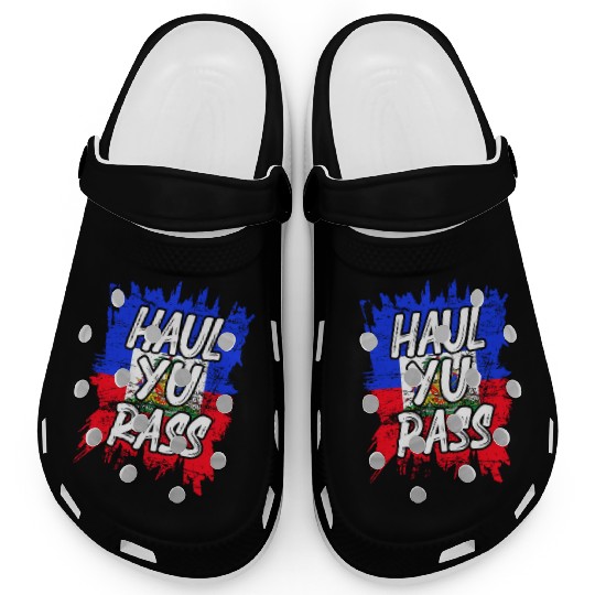 Haul Yu Rass Afro Pride Kriol Haiti Flag Clogs