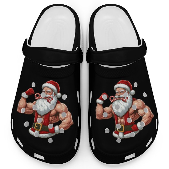 Muscular Santa Fit for the holidays Clogs