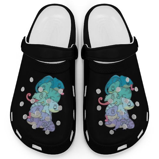 Neptunic Flag Pride Lgbtq Cute Chameleon Pile Clogs