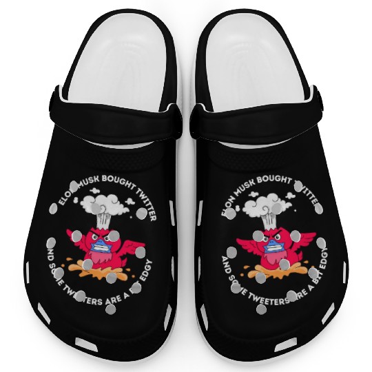 Elon Musk Angry Twitter Bird Clogs