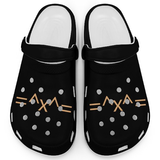 Cat Face Emoticon Clogs