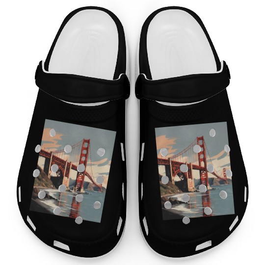Golden Gate Bridge California Clogs, Golden Gate