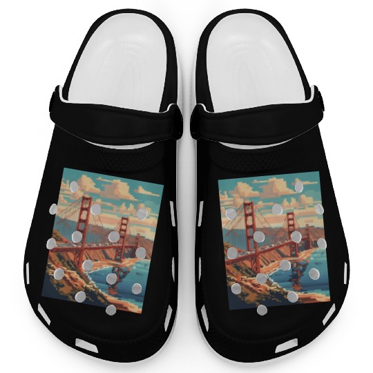 Golden Gate Bridge California Clogs Clogs, Golden