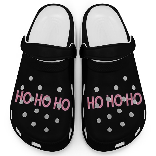 Ho Ho Ho Pink Christmas Clogs