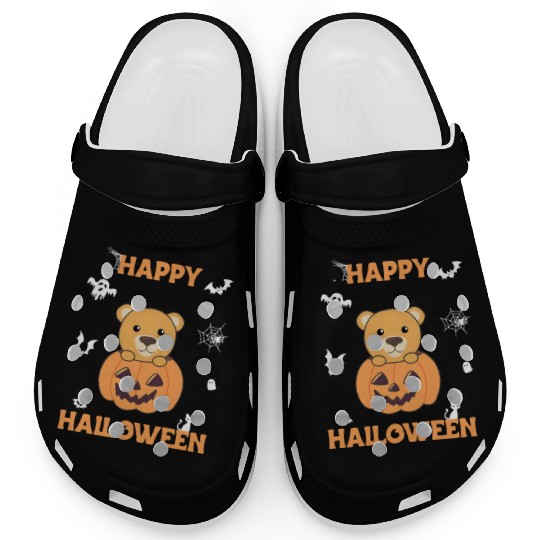 Bear In Pumpkin Sweet Bears Happy Halloween Clogs