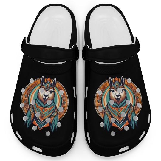 Lama / Animal / Zoo / colored / Comic Clogs