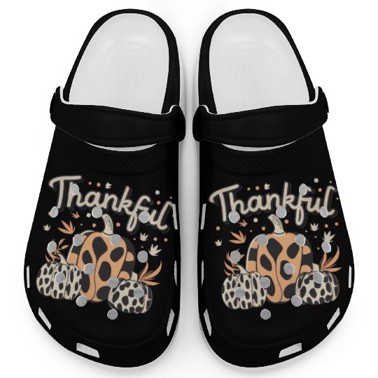 Thankful Thanksgiving Fall Vibes Clogs