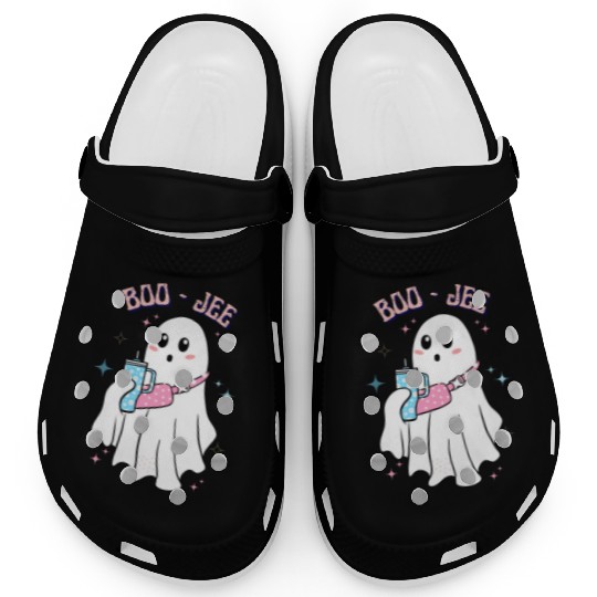BOO-JEE Spooky Cute Ghost Halloween Costume Design Clogs