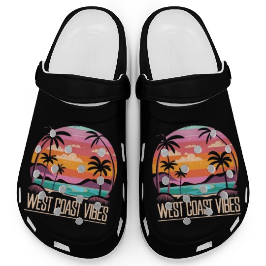 Tranquil beach at sunset West Coast Vibes Clogs