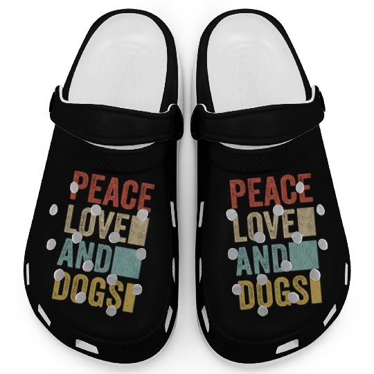 Peace Love And Dogs Clogs