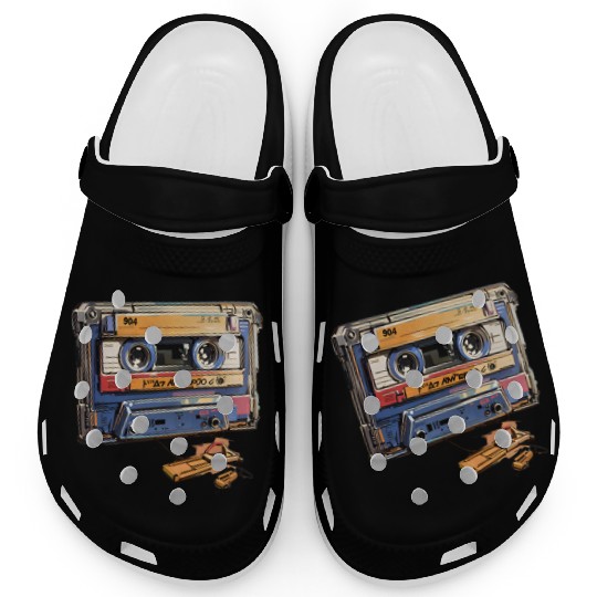 90s Nostalgia Cassette Clogs