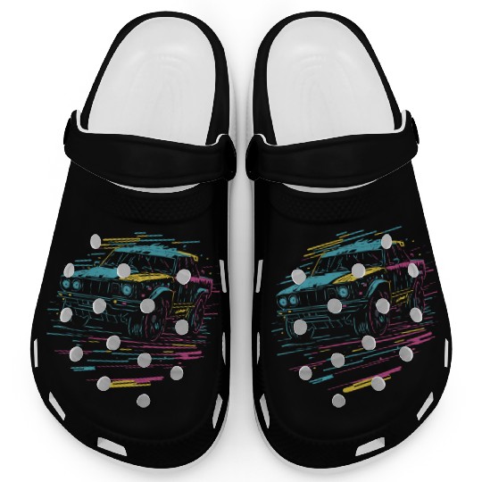Neon Car Dreams Clogs