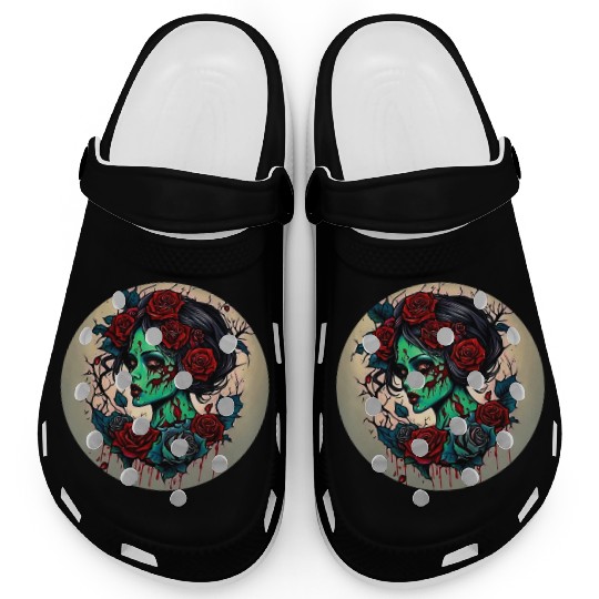 Zombie Girl / Halloween / creepy / Monster / blood Clogs