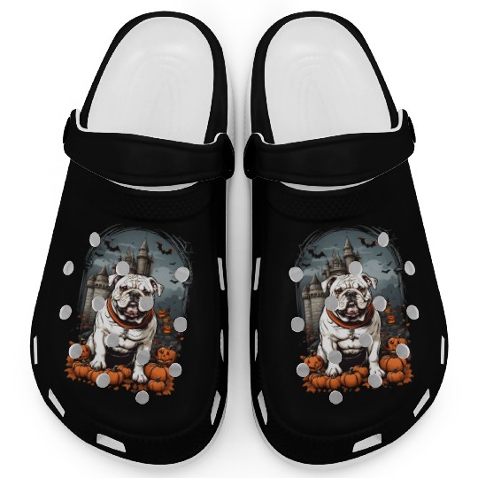 Bulldog Bewitchment: Pumpkin Paws and Bat Barks fo Clogs