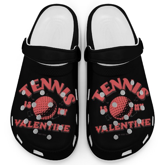 Tennis Is My Valentine Clogs