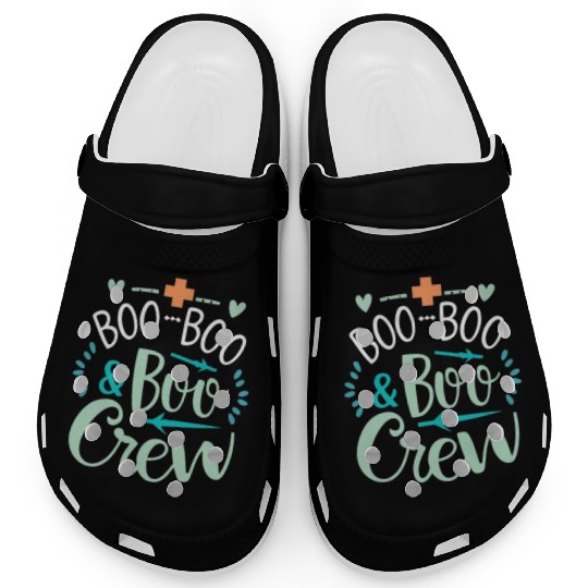 Boo Boo Crew Ghost Halloweent-chirt Clogs