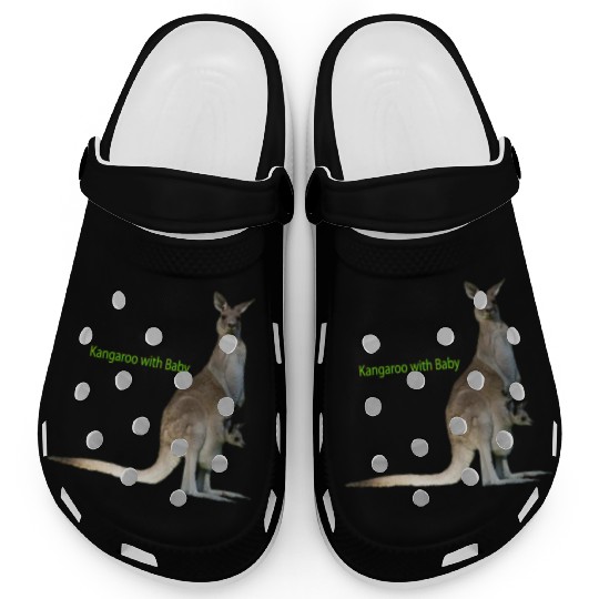 baby with kangaroo Clogs