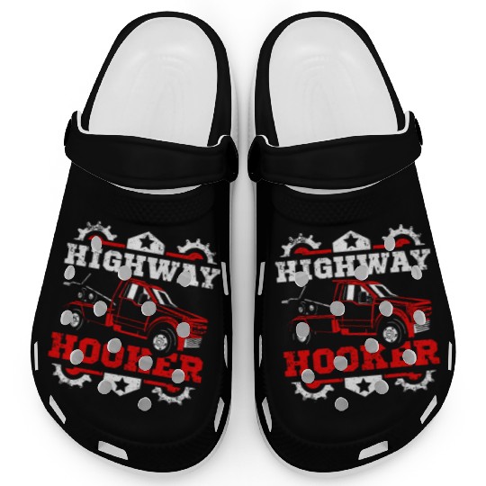 Funny highway hoker Tow truck driver Clogs