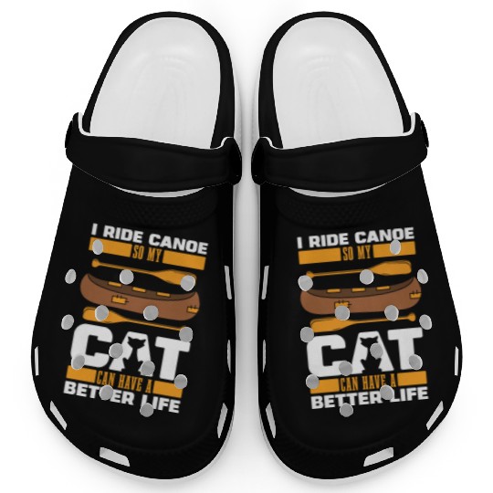 Canoe Canoeing Canoeist Cat Clogs