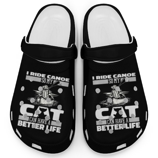 Canoe Canoeing Canoeist Cat Clogs