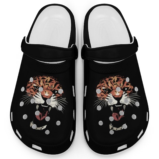 Angry Jaguar Zoologist Gift Clogs