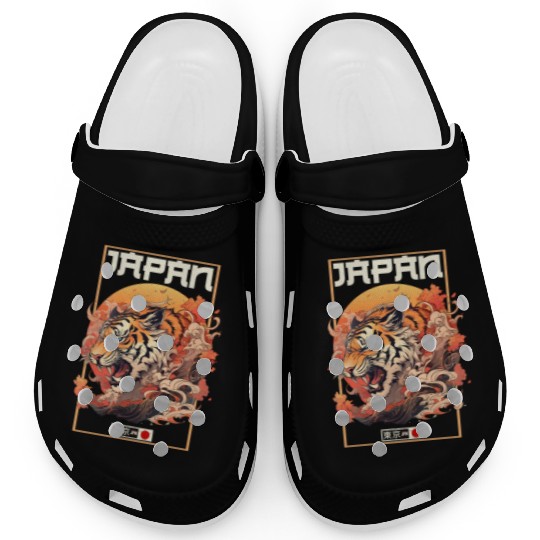 Tokyo Asia 80s Japanese Retro Tiger Clogs