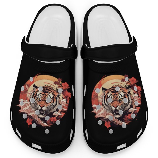 Tokyo Asia 80s Japanese Retro Tiger Clogs