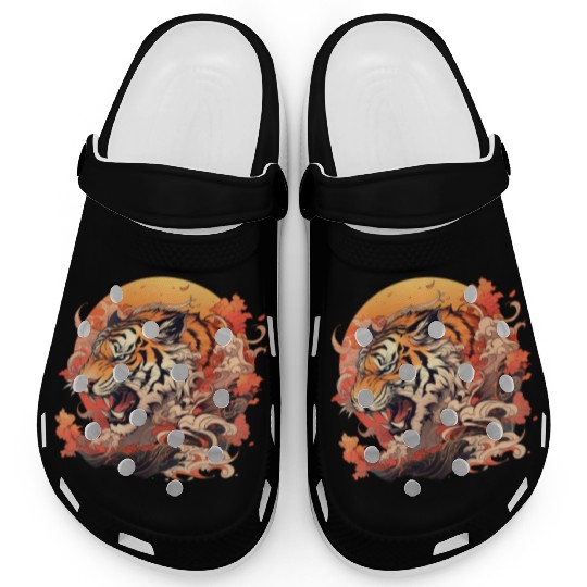 Tokyo Asia 80s Japanese Retro Tiger Clogs