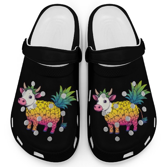 Cow in pineapple costume - Fruity joy Clogs