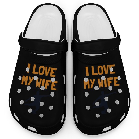 I love my Wife Soccer Futbol Fußball Goal Keeper Clogs
