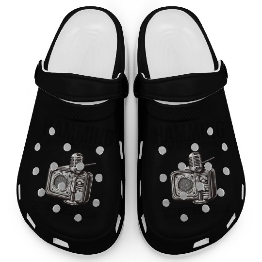 Amateur Vintage Radio Ham Operator Microphone Clogs