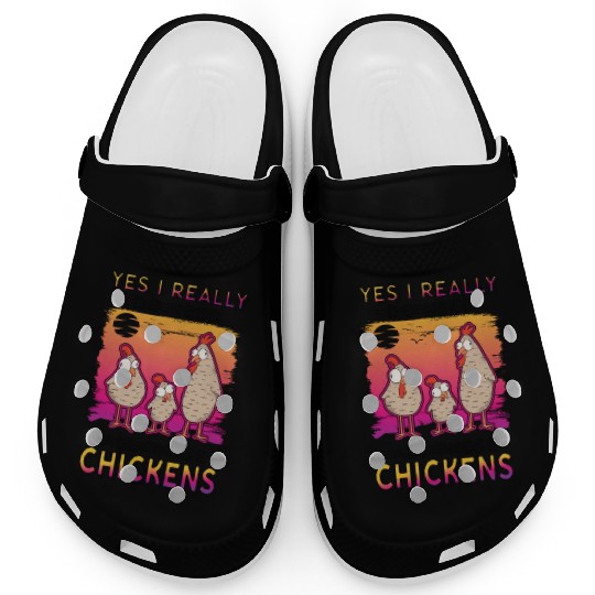 Chickens Chicken Farm Farmer Clogs