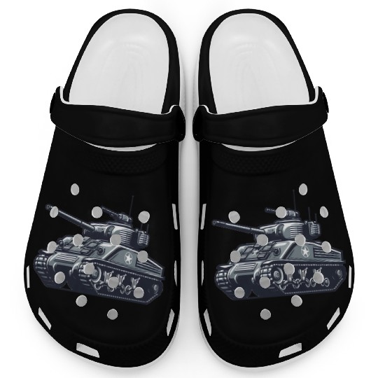 American M4 Sherman Tank: WWII Military Armor Clogs