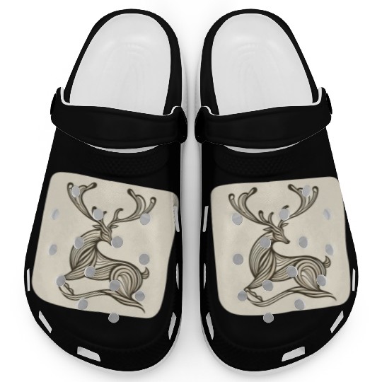 Art Deco inspired reindeer Clogs