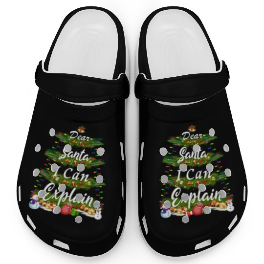 Dear Santa, I Can Explain - Christmas Tree Clogs