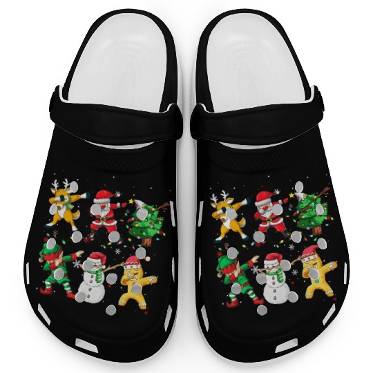 Dabbing Santa Elf Friends Christmas Boys Girls Men Clogs