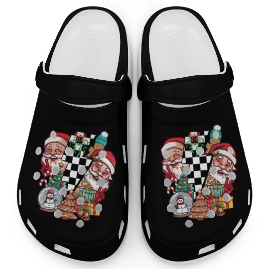 Retro Christmas, Santa, Groovy, Disco Ball, Frosty Clogs