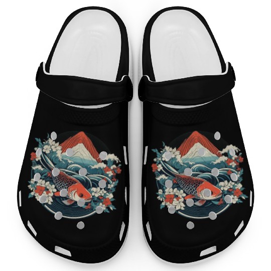 Koi Fish Koi Carp Japanese Koi Garden-Pond Koi Clogs