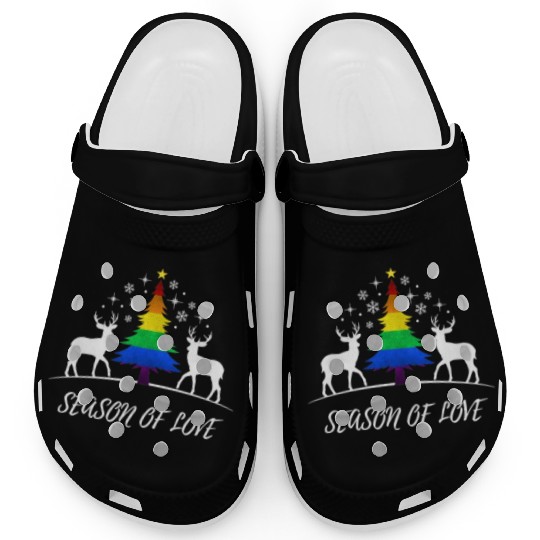 Gay Christmas Tree Gay Couple Season Of Love Clogs