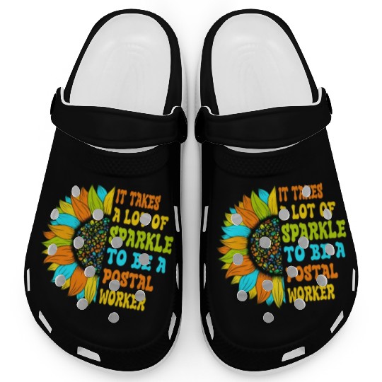 It take a lot of sparkle to be a postal worker Clogs