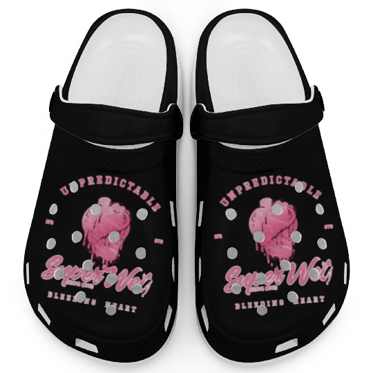 Unpredictable bleeding heart (pale style) Clogs