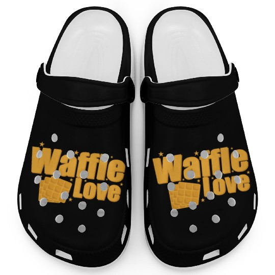 Waffle Love Snack Pastry Baker Clogs