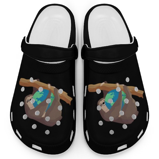 Forest Sloth Animal Embrace Mother Earth Day Clogs