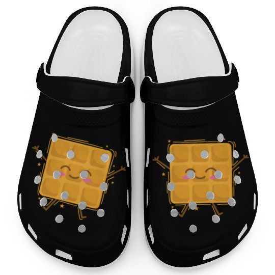 funny Waffle Pastry Baker Dough Clogs