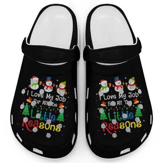 Daycare Teacher Christmas I Love My Job For All Clogs