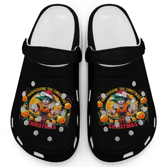 Funny Goku Christmas festival Clogs