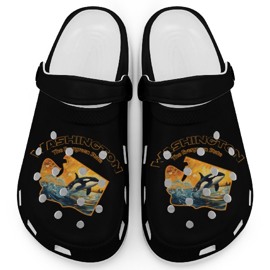 Washington Wildlife - orca Clogs
