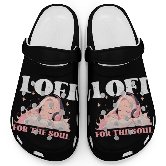Lofi Music Lover Low Fidelity Japanese Aesthetic Clogs